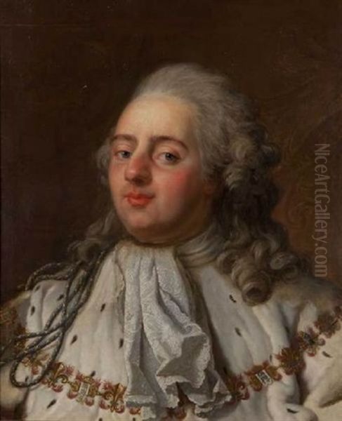 Portrait En Buste De Louis Xvi En Costume De Sacre Oil Painting by Antoine-Francois (Calet) Callet