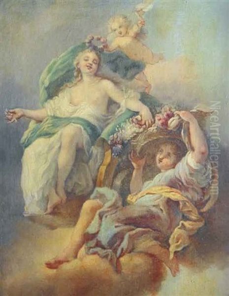 Le Couronnement De Flore Oil Painting by Antoine-Francois (Calet) Callet