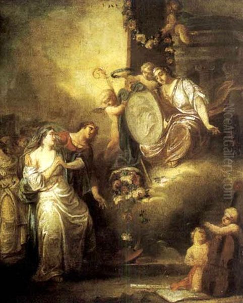 Allegorie Des Arts Oil Painting by Antoine-Francois (Calet) Callet