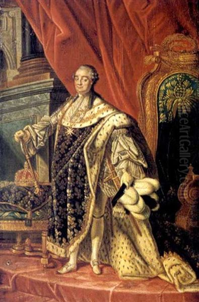 Portrait De Louis Xvi En Tenue De Sacre Oil Painting by Antoine-Francois (Calet) Callet