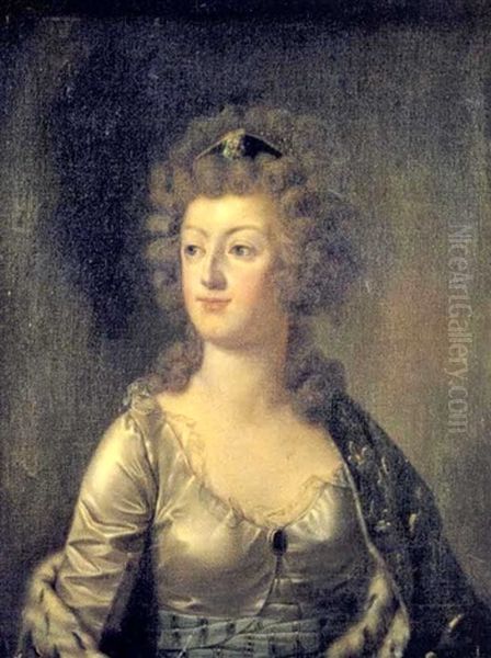 Portrait De Marie-antoinette Oil Painting by Antoine-Francois (Calet) Callet