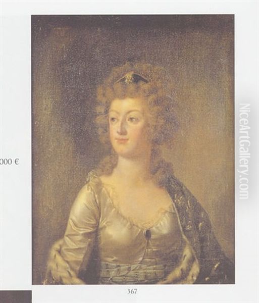 Portrait De Marie-antoinette (?) Oil Painting by Antoine-Francois (Calet) Callet