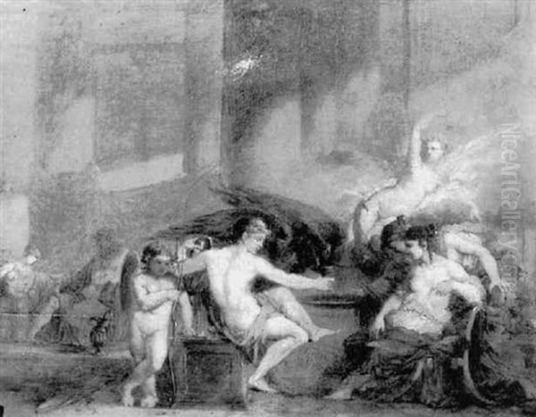 Ganimede Verse A Boire A Zeus Oil Painting by Antoine-Francois (Calet) Callet