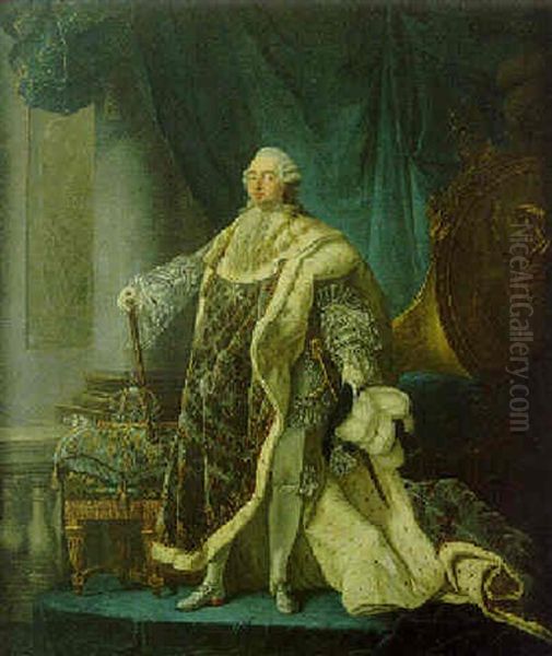 Portrait De Louis Xvi En Costume De Sacre Oil Painting by Antoine-Francois (Calet) Callet