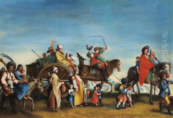 Die Zigeuner Unterwegs Oil Painting by Jacques Callot