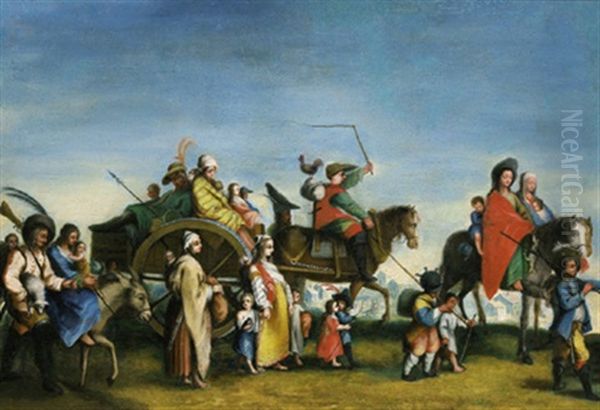 Die Zigeuner Unterwegs Oil Painting by Jacques Callot