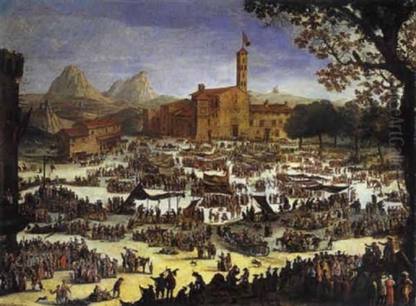 Il Mercato A Impruneta Oil Painting by Jacques Callot