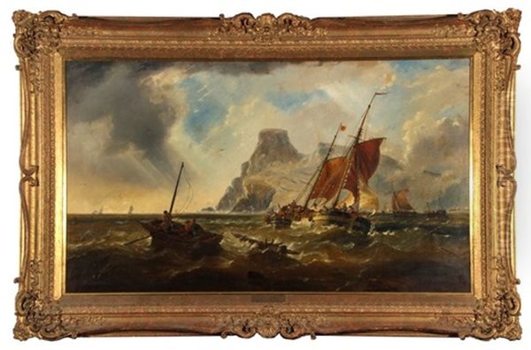 St. Hilda Head, Whitby Bay Oil Painting by John Callow