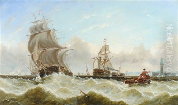 Shipping Off Liverpool Oil Painting by John Callow