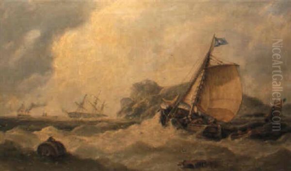 Morning After A Gale Off The Yorkshire Coast Oil Painting by John Callow