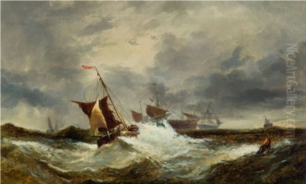 Off The Cliffs Of Dover Oil Painting by William Callow