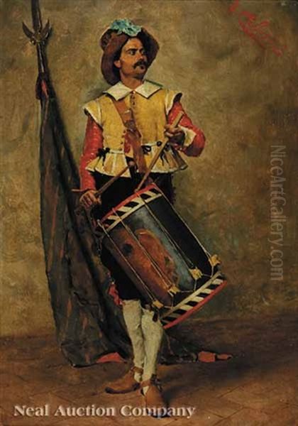 The Drummer Oil Painting by Arturo Calosci