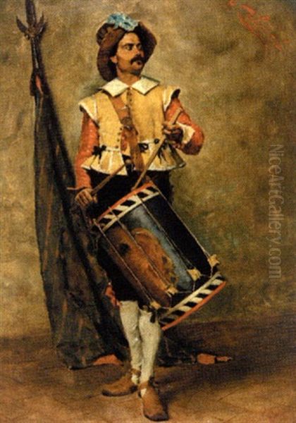 The Drummer Oil Painting by Arturo Calosci