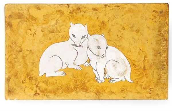 Deux Chatons Du Desert Oil Painting by Speranza Calo-Seailles