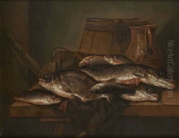 Etalage De Poissons Oil Painting by Abraham Van Calraet