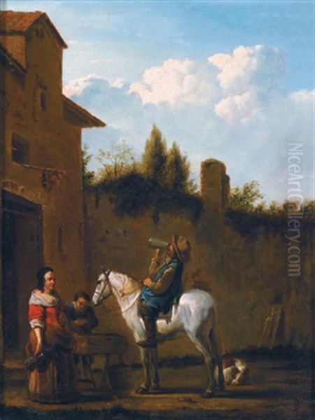 Der Satteltrunk Oil Painting by Abraham Van Calraet