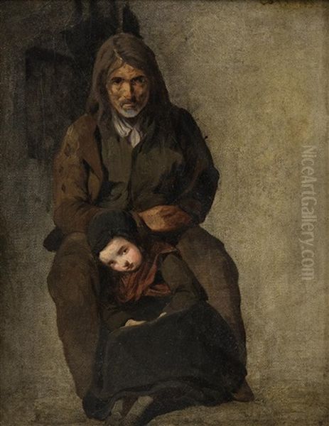 The Good Father Oil Painting by Adolphe Felix Cals