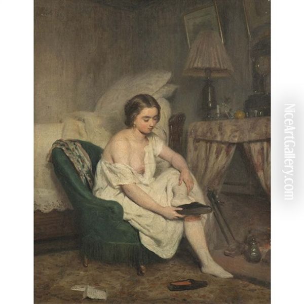 Le Lever Oil Painting by Adolphe Felix Cals