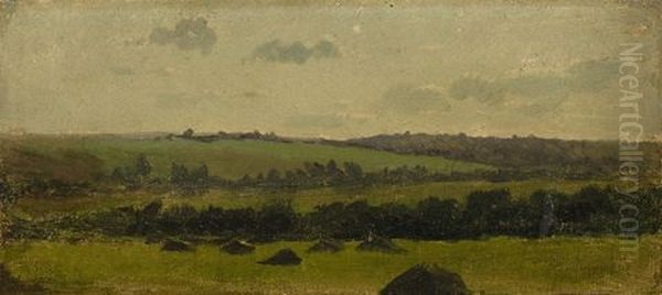 Landschaftsstudie Oil Painting by Adolphe Felix Cals