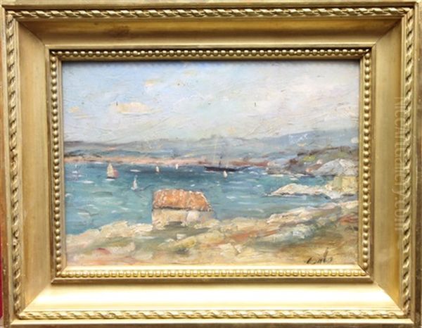 Bord De Mer Oil Painting by Adolphe Felix Cals