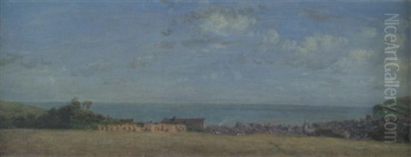 Saint Valery En Caux Oil Painting by Adolphe Felix Cals