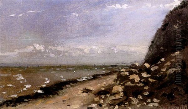 Bords De Mer Oil Painting by Adolphe Felix Cals