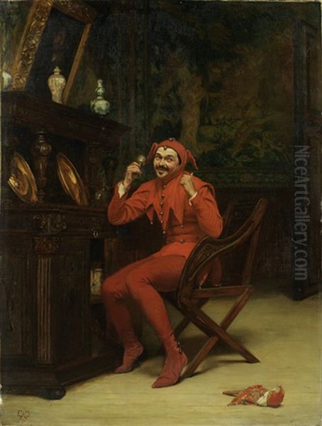 The Court Jester Oil Painting by Claude-Andrew Calthrop