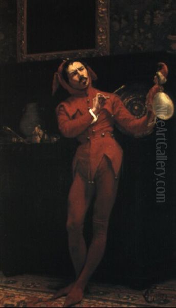 The Jester Oil Painting by Claude-Andrew Calthrop