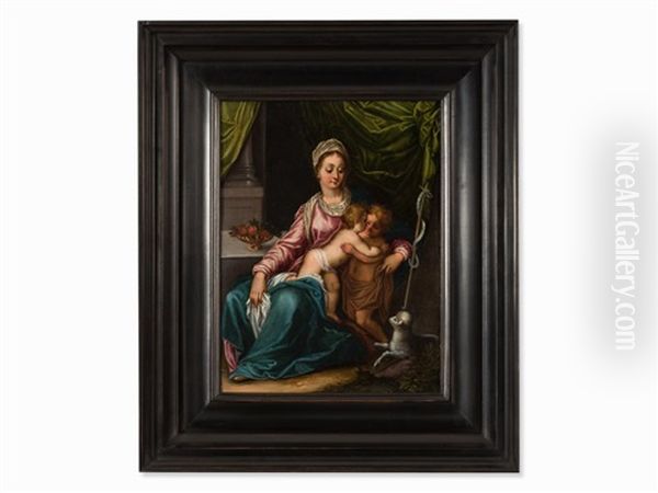 Mary With Child & John by Denys Calvaert