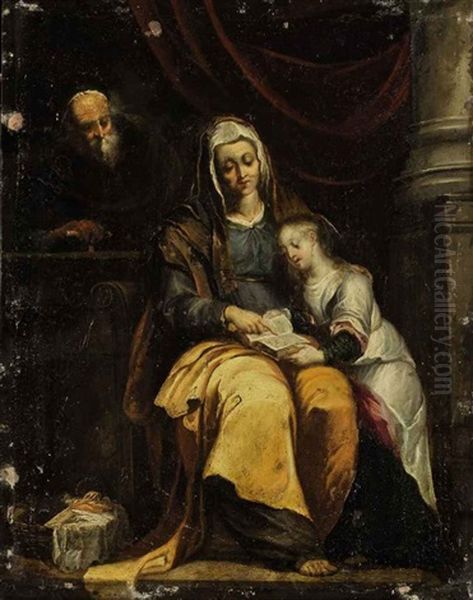 The Education Of The Virgin Oil Painting by Denys Calvaert