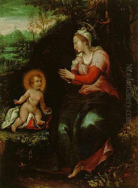 The Madonna Della Ghiara Oil Painting by Denys Calvaert