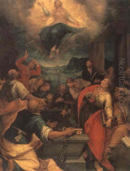 The Assumption Of The Virgin Oil Painting by Denys Calvaert