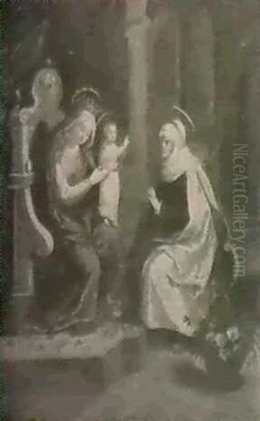 The Madonna And Child With St. Anne Oil Painting by Denys Calvaert