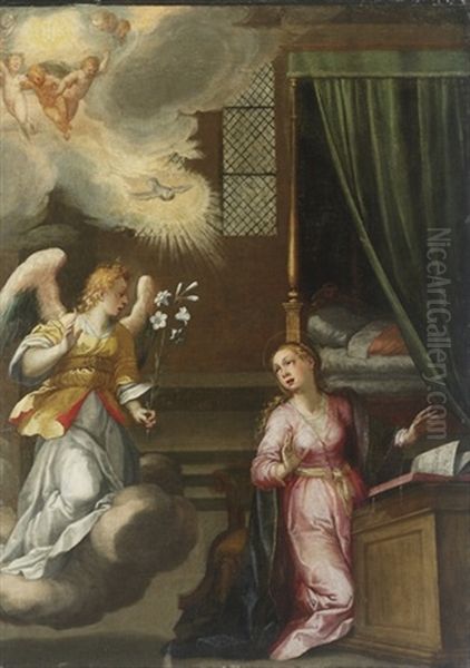 The Annunciation Oil Painting by Dionysius Calvert