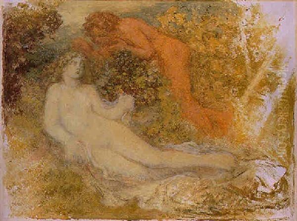 Bacchus And Ariadne Oil Painting by Edward Calvert