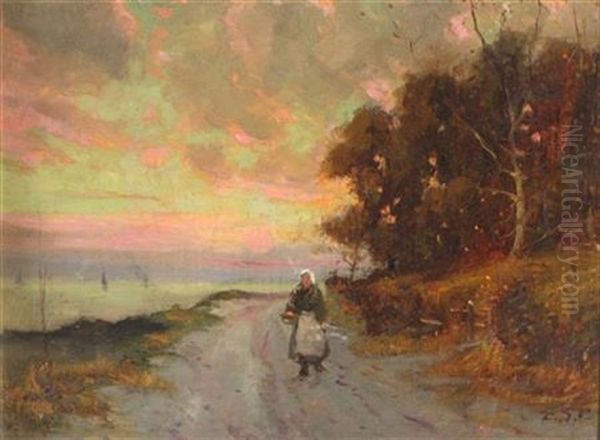 Returning Home Oil Painting by Edwin Sherwood Calvert