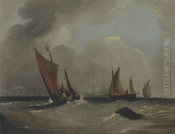 An Approaching Squall Oil Painting by Frederick Calvert