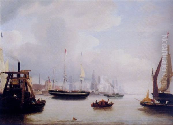 Marine Oil Painting by Frederick Calvert