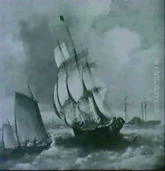 Making For Port Oil Painting by Frederick Calvert