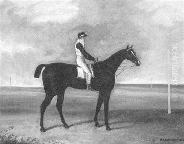 Jockey Auf Einem Pferd In Einer Weiten Landschaft by Henry Calvert