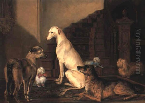 Waiting At The Foot Of The Stairs by Henry Calvert