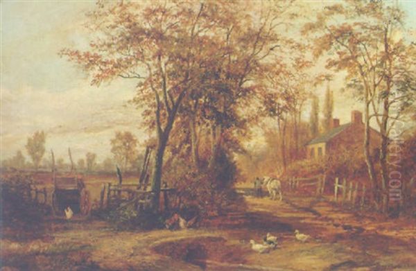 Returning Home Oil Painting by Samuel W. Calvert