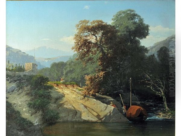 Paesaggio Oil Painting by Ercole Calvi