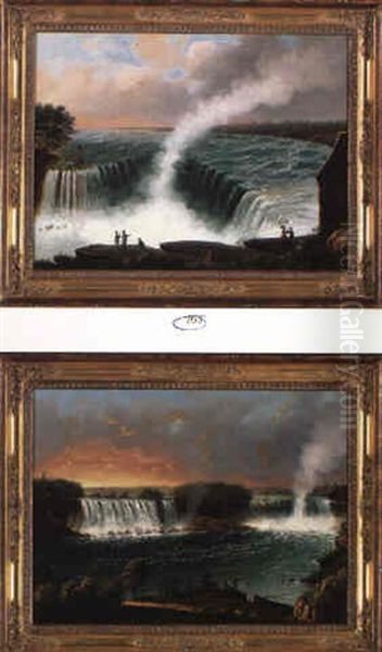 Niagara Falls Oil Painting by Nicolino V. Calyo