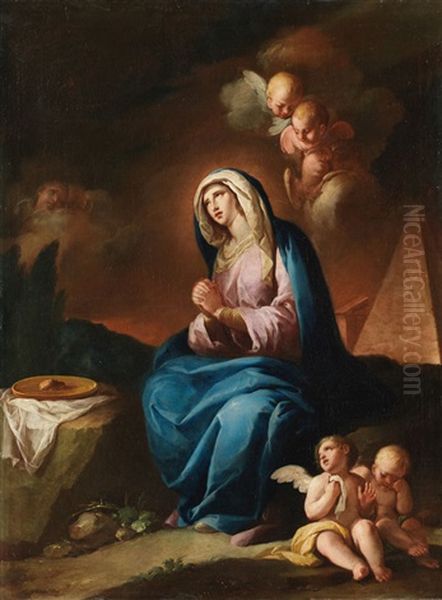 Virgen De La Soledad Oil Painting by Jose Camaron Y Boronat