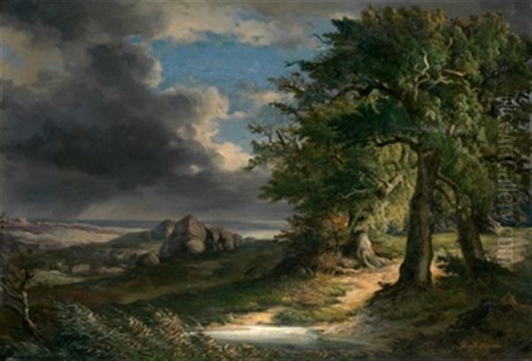 Paisaje Nublado Oil Painting by Vicente Camaron y Torra