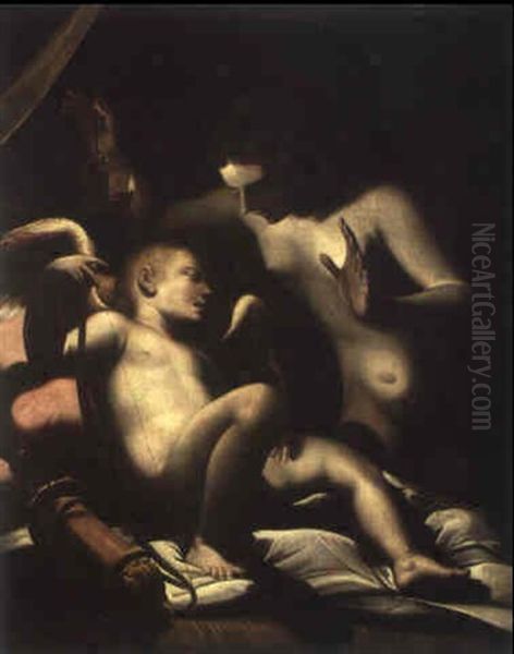 Psyche Et L'amour Oil Painting by Luca Cambiaso