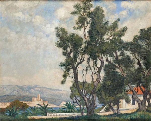 Vue Mediterraneenne Oil Painting by Louis Gustave Cambier