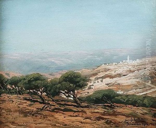 Vue De Jerusalem Oil Painting by Louis Gustave Cambier