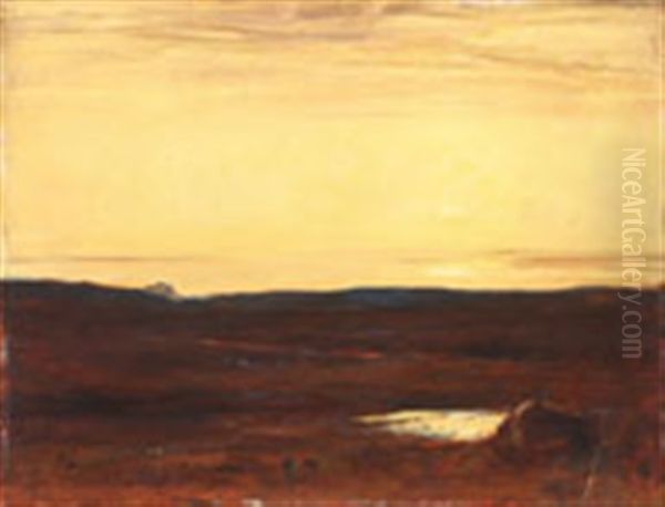 Highland Landscape At Dusk Oil Painting by David Young Cameron